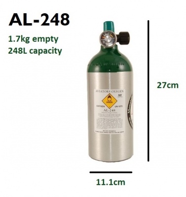 Mountain High AL-248 Aluminium oxygen bottle