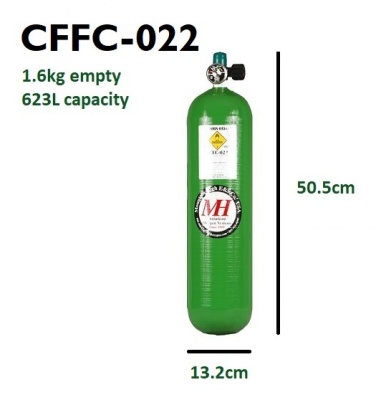 Mountain High CFFC-022 Carbon Fibre Filament oxygen bottle