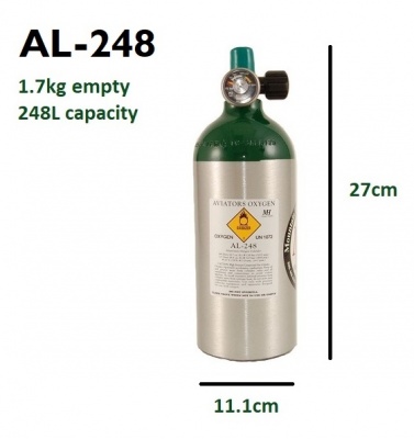 248L Aluminium oxygen bottle