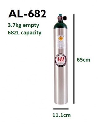 Mountain High AL-682 Aluminium oxygen bottle