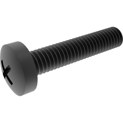 16mm Phillips pan head screws in black