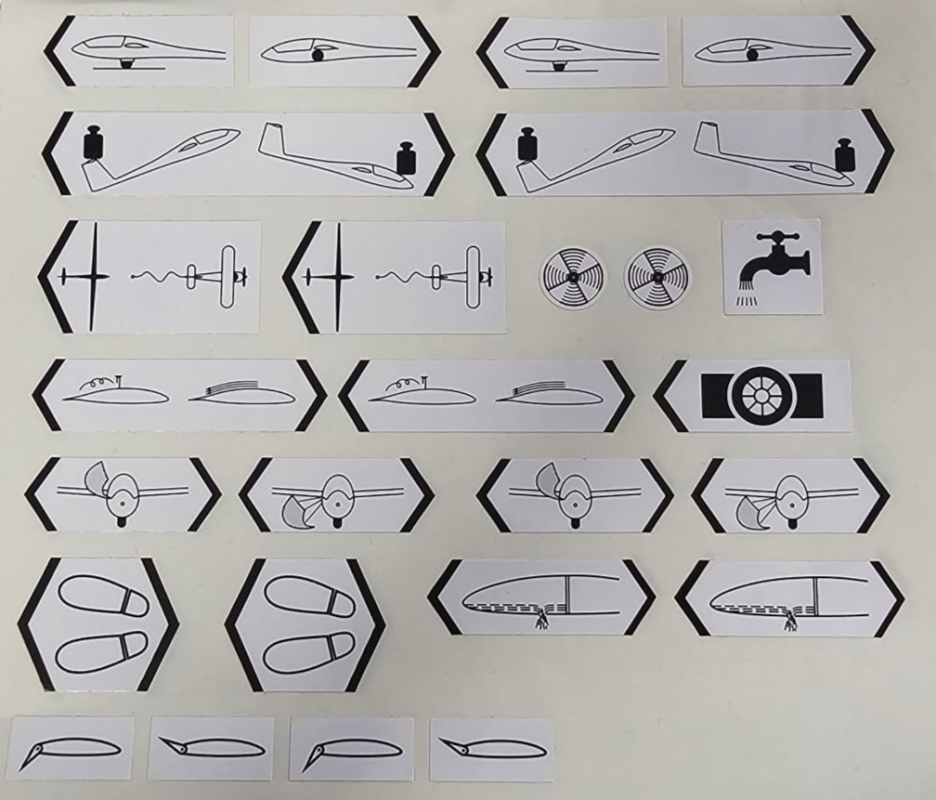 Schempp-Hirth Controls Placard Sticker Set | Navboys