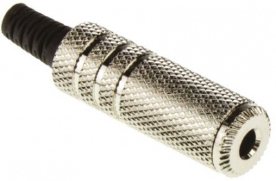 Stereo Metal In-Line Jack Socket 3.5mm