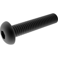 Socket button-head screws in black - select length